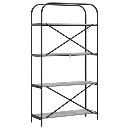 vidaXL Bookshelf 4-Tier 80 x 30 x 146 cm Engineered wood Grey Sonoma