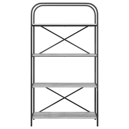 vidaXL Bookshelf 4-Tier 80 x 30 x 146 cm Engineered wood Grey Sonoma