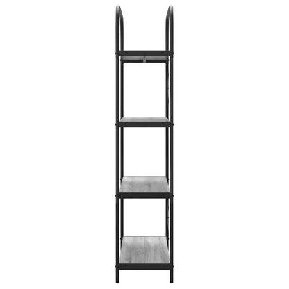 vidaXL Bookshelf 4-Tier 80 x 30 x 146 cm Engineered wood Grey Sonoma