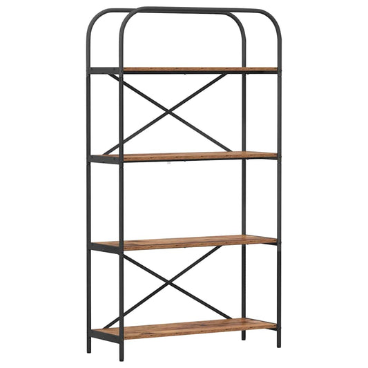 vidaXL Bookshelf 4-Tier 80 x 30 x 146 cm Engineered wood Old Wood