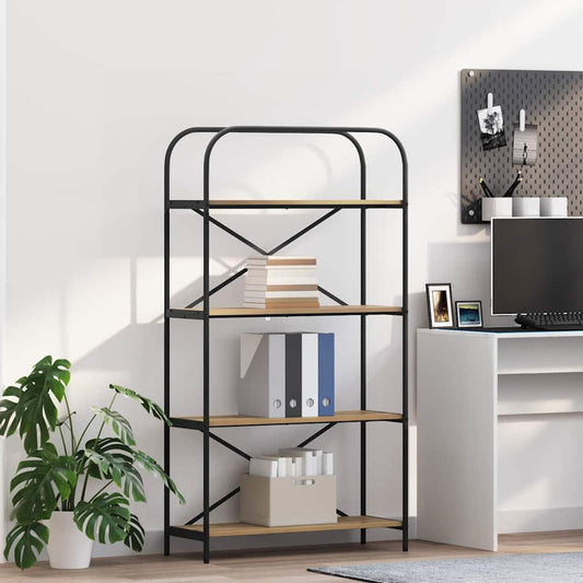 vidaXL Bookshelf 4-Tier 80 x 30 x 146 cm Engineered wood Artisan Oak