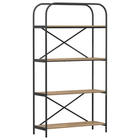 vidaXL Bookshelf 4-Tier 80 x 30 x 146 cm Engineered wood Artisan Oak