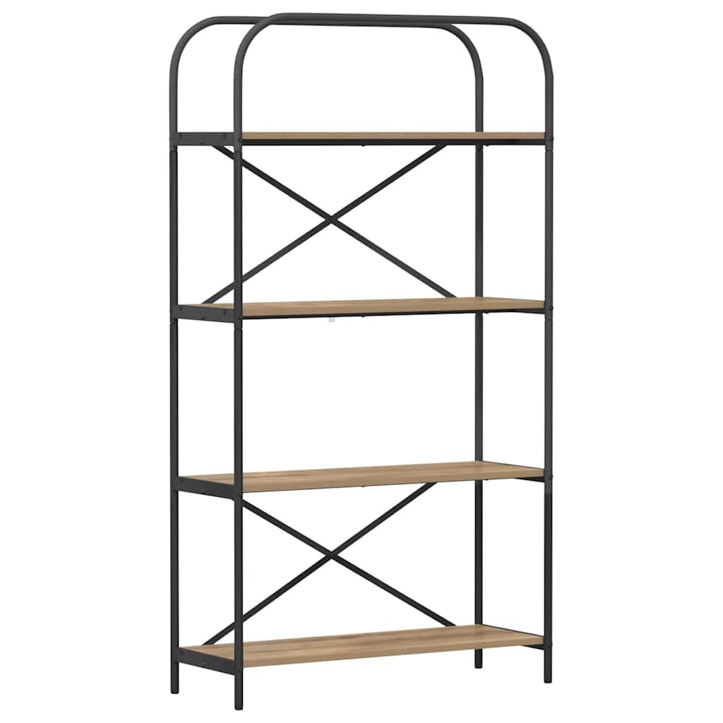 vidaXL Bookshelf 4-Tier 80 x 30 x 146 cm Engineered wood Artisan Oak