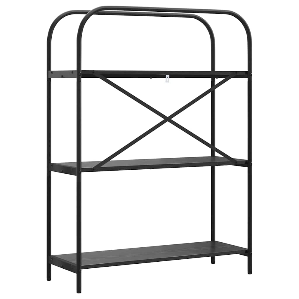 vidaXL Bookshelf Black Oak 80 x 30 x 109 cm Engineered wood