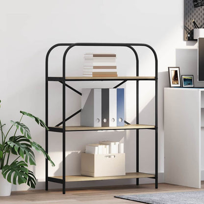 vidaXL Bookshelf 3-Tier 80 x 30 x 109 cm Engineered wood Sonoma Oak