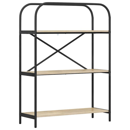 vidaXL Bookshelf 3-Tier 80 x 30 x 109 cm Engineered wood Sonoma Oak