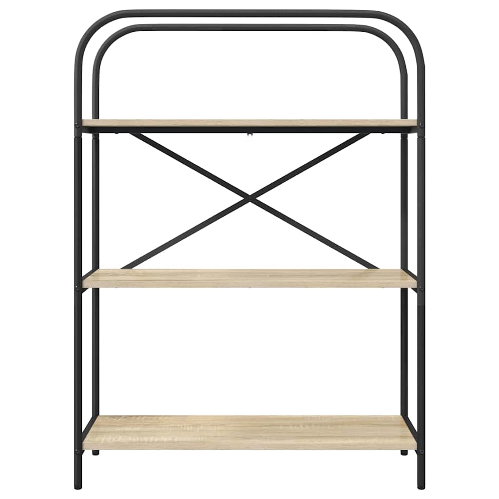 vidaXL Bookshelf 3-Tier 80 x 30 x 109 cm Engineered wood Sonoma Oak