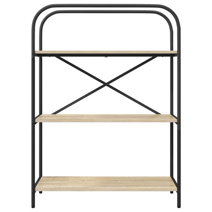vidaXL Bookshelf 3-Tier 80 x 30 x 109 cm Engineered wood Sonoma Oak