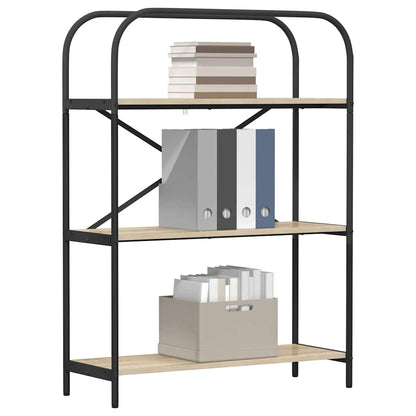 vidaXL Bookshelf 3-Tier 80 x 30 x 109 cm Engineered wood Sonoma Oak