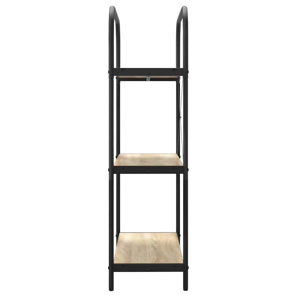 vidaXL Bookshelf 3-Tier 80 x 30 x 109 cm Engineered wood Sonoma Oak