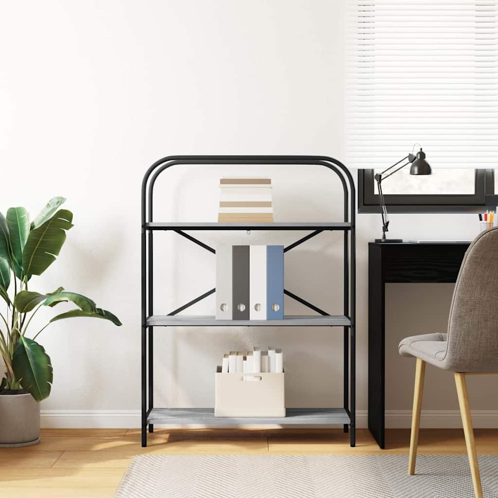 vidaXL Bookshelf Grey Sonoma 80 x 30 x 109 cm Engineered wood