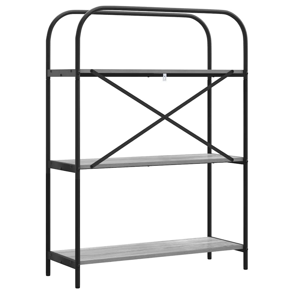 vidaXL Bookshelf Grey Sonoma 80 x 30 x 109 cm Engineered wood