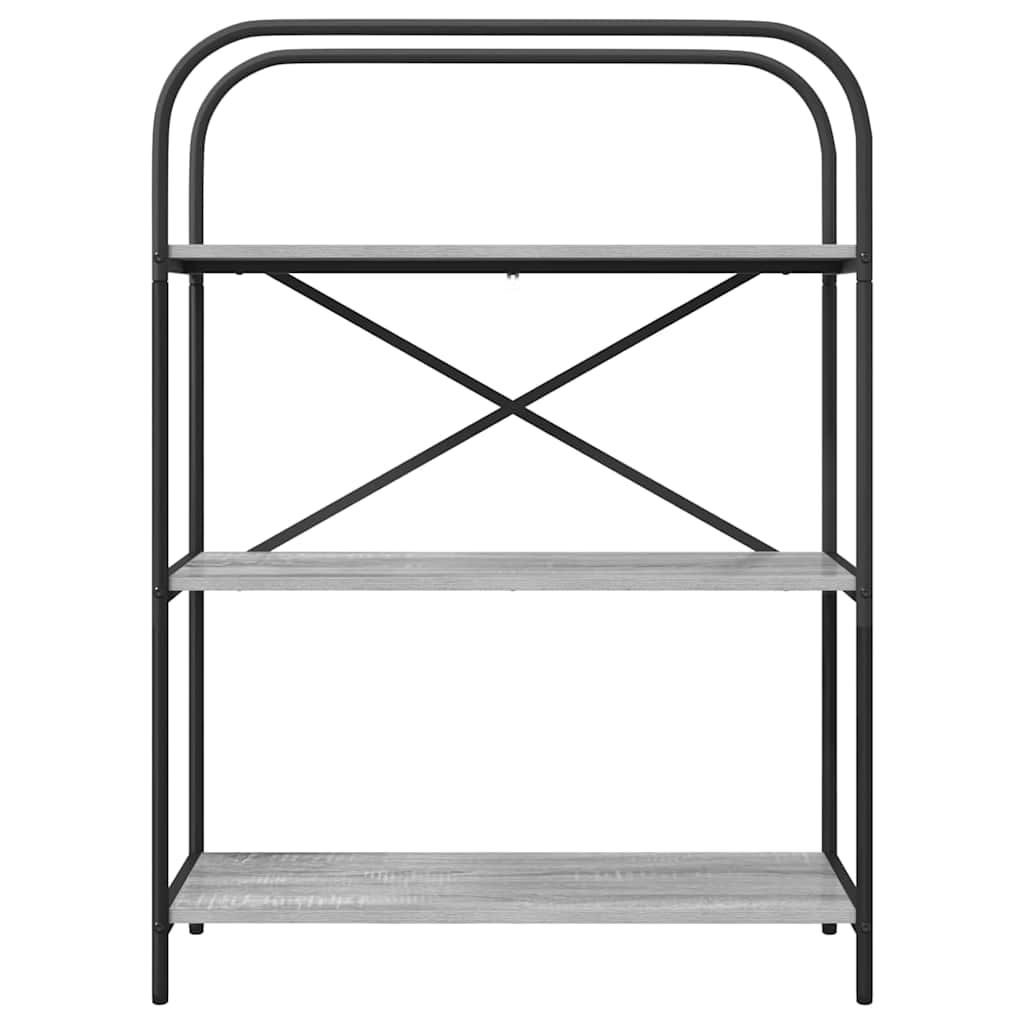 vidaXL Bookshelf Grey Sonoma 80 x 30 x 109 cm Engineered wood