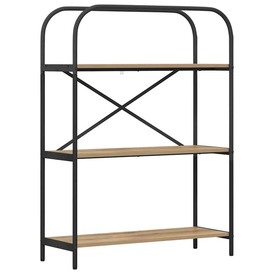 vidaXL Bookshelf 3-Tier 80 x 30 x 109 cm Engineered wood Artisan Oak