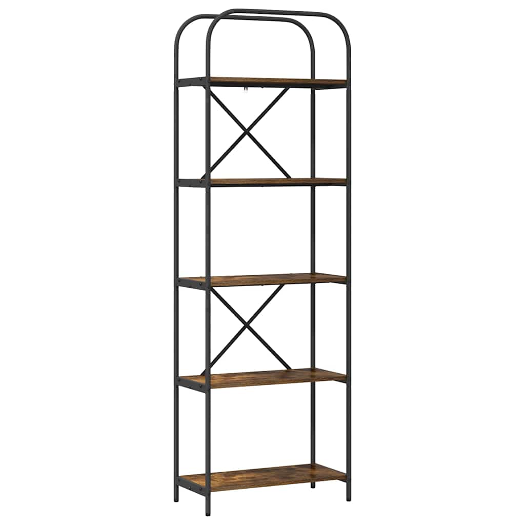 vidaXL Bookshelf Smoked Oak 60 x 30 x 183 cm Engineered wood