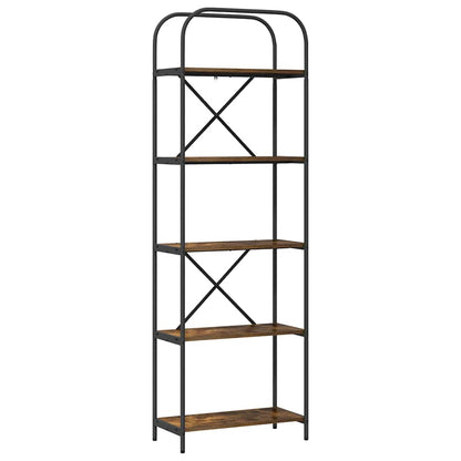 vidaXL Bookshelf Smoked Oak 60 x 30 x 183 cm Engineered wood