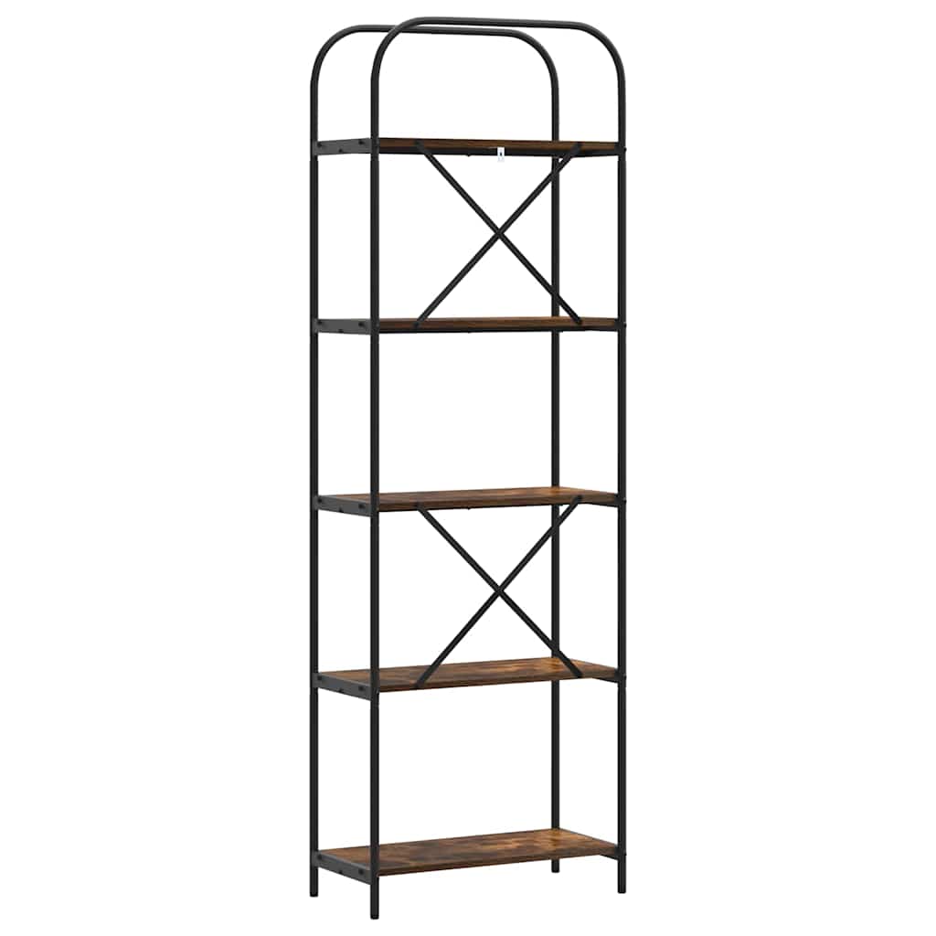 vidaXL Bookshelf Smoked Oak 60 x 30 x 183 cm Engineered wood