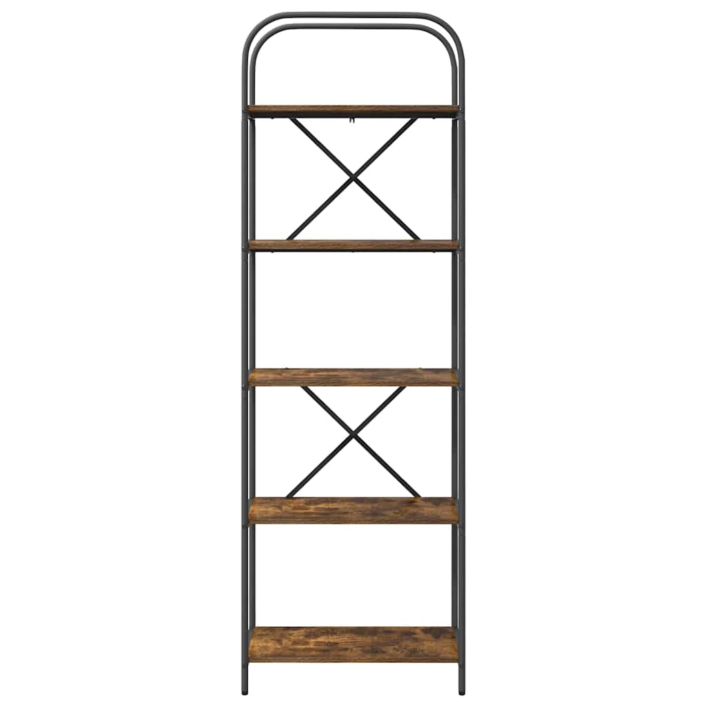 vidaXL Bookshelf Smoked Oak 60 x 30 x 183 cm Engineered wood