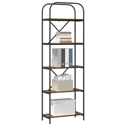 vidaXL Bookshelf Smoked Oak 60 x 30 x 183 cm Engineered wood
