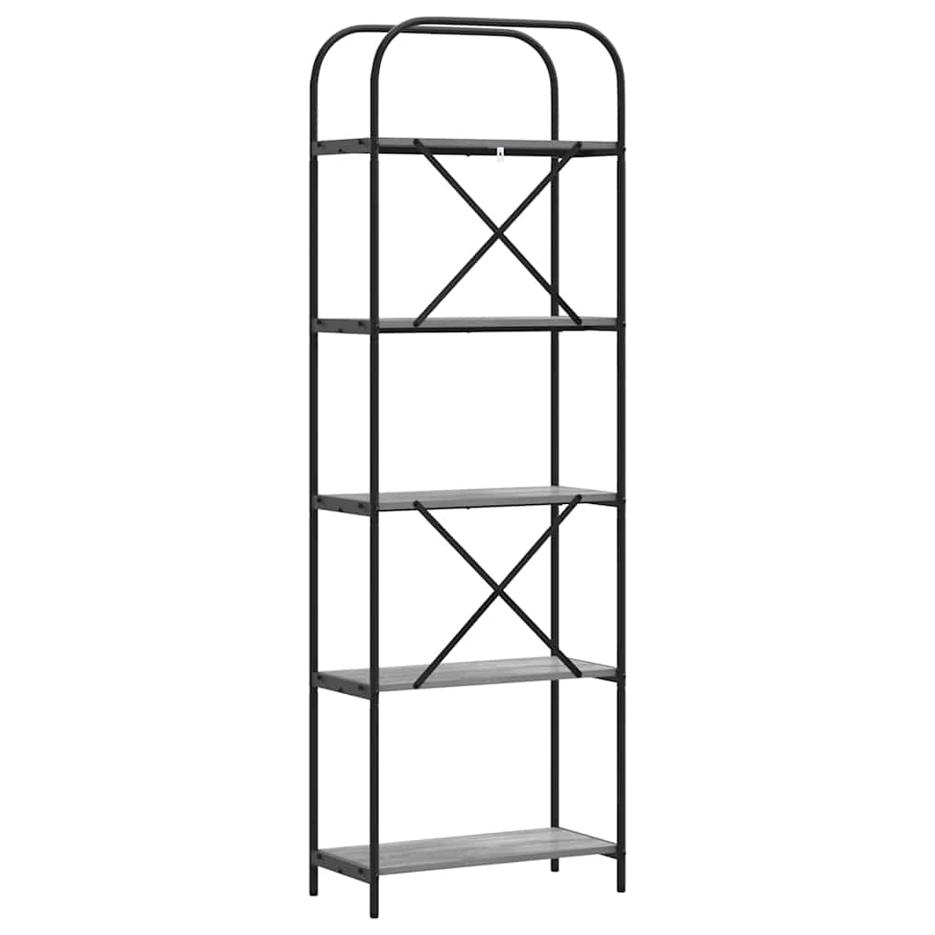 vidaXL Bookshelf Grey Sonoma 60 x 30 x 183 cm Engineered wood