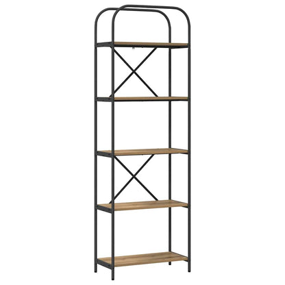 vidaXL Bookshelf 5-Tier 60 x 30 x 183 cm Engineered wood Artisan Oak