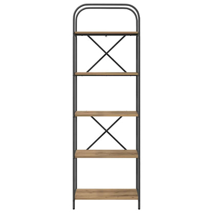 vidaXL Bookshelf 5-Tier 60 x 30 x 183 cm Engineered wood Artisan Oak