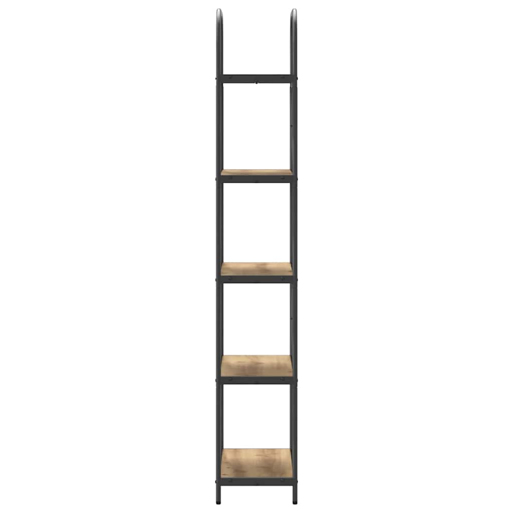 vidaXL Bookshelf 5-Tier 60 x 30 x 183 cm Engineered wood Artisan Oak
