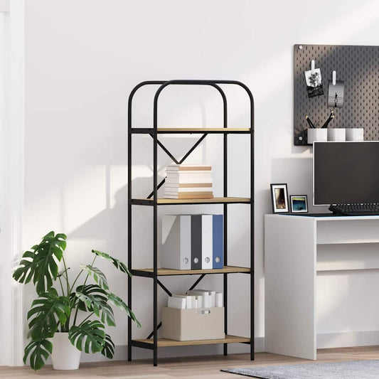 vidaXL Bookshelf 4-Tier 60 x 30 x 146 cm Engineered wood Sonoma Oak