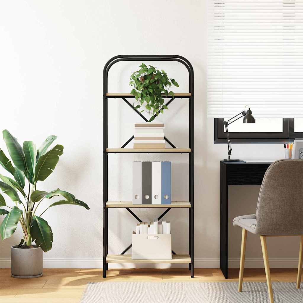 vidaXL Bookshelf 4-Tier 60 x 30 x 146 cm Engineered wood Sonoma Oak