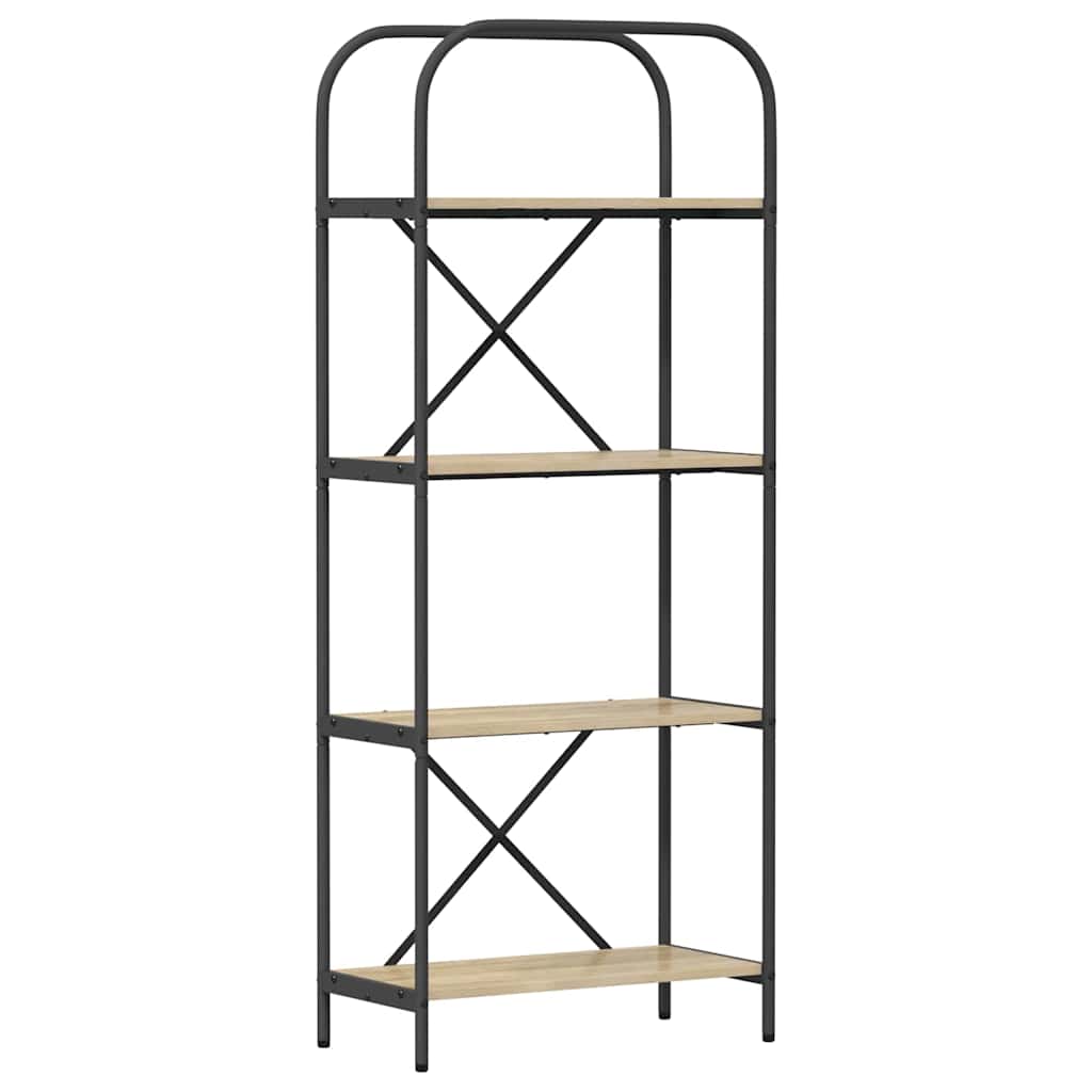 vidaXL Bookshelf 4-Tier 60 x 30 x 146 cm Engineered wood Sonoma Oak