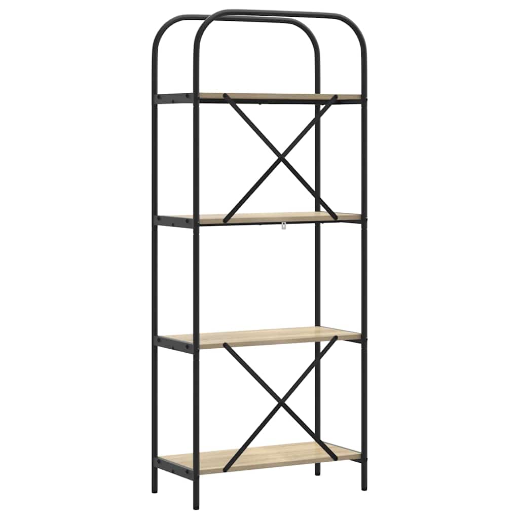 vidaXL Bookshelf 4-Tier 60 x 30 x 146 cm Engineered wood Sonoma Oak