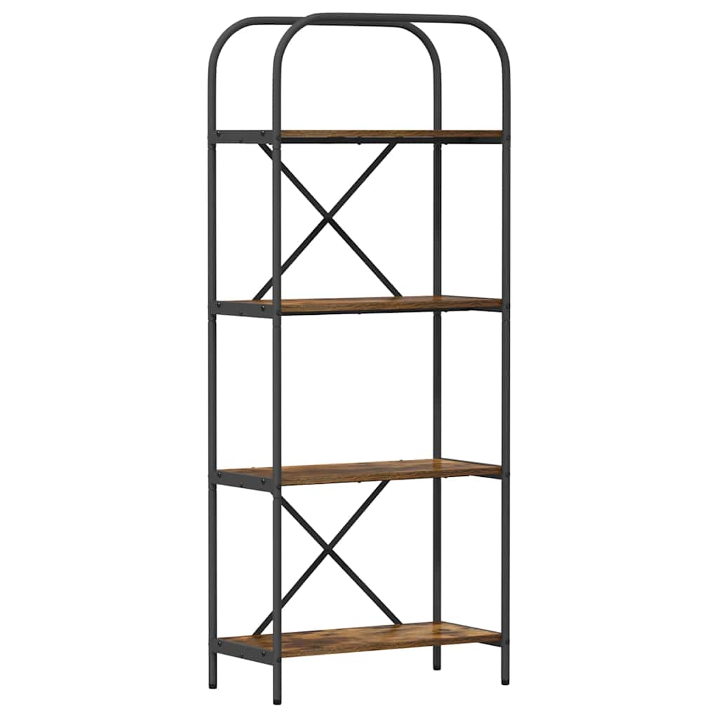 vidaXL Bookshelf Smoked Oak 60 x 30 x 146 cm Engineered wood