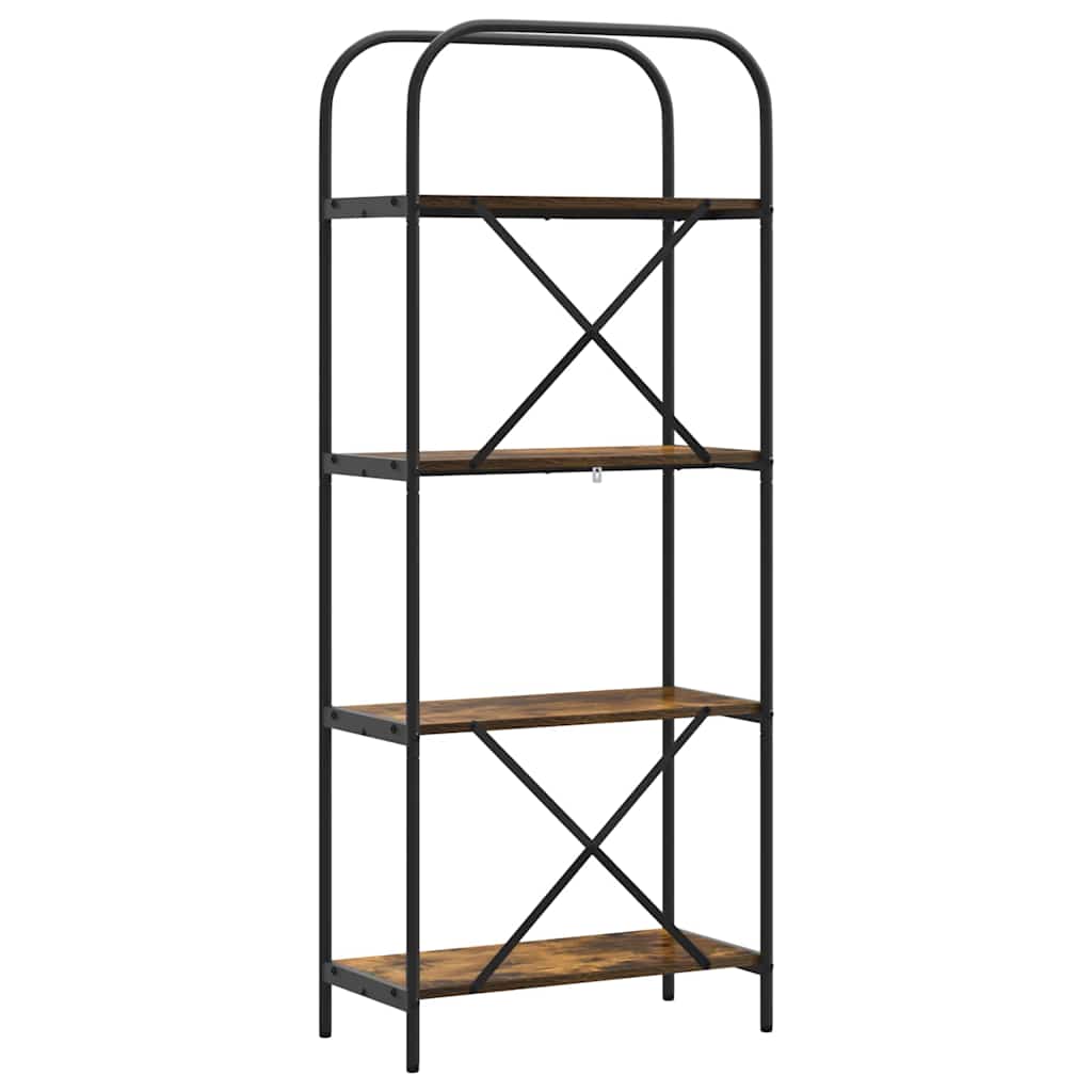 vidaXL Bookshelf Smoked Oak 60 x 30 x 146 cm Engineered wood