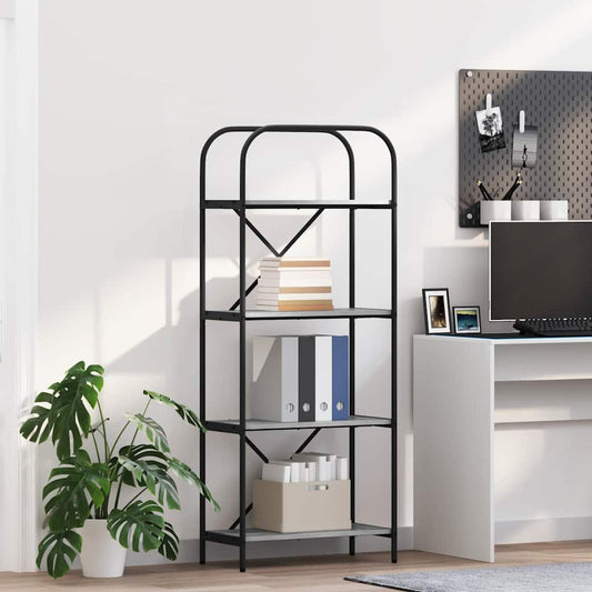 vidaXL Bookshelf 4-Tier 60 x 30 x 146 cm Engineered wood Grey Sonoma