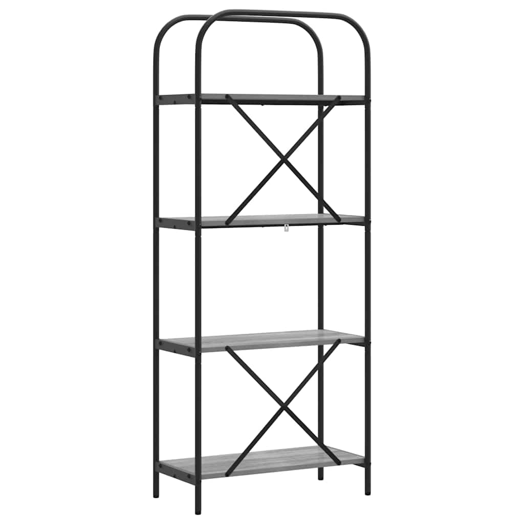 vidaXL Bookshelf Grey Sonoma 60 x 30 x 146 cm Engineered wood