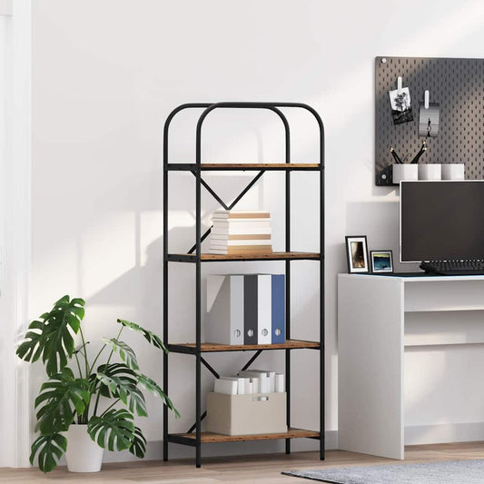 vidaXL Bookshelf 4-Tier 60 x 30 x 146 cm Engineered wood Old Wood
