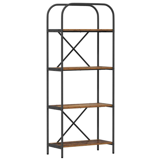 vidaXL Bookshelf 4-Tier 60 x 30 x 146 cm Engineered wood Old Wood