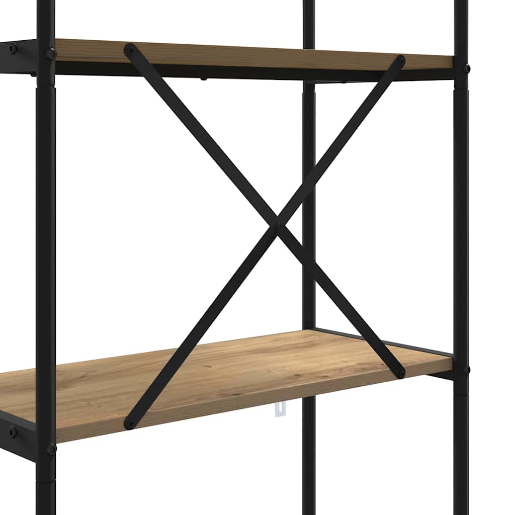vidaXL Bookshelf 4-Tier 60 x 30 x 146 cm Engineered wood Artisan Oak
