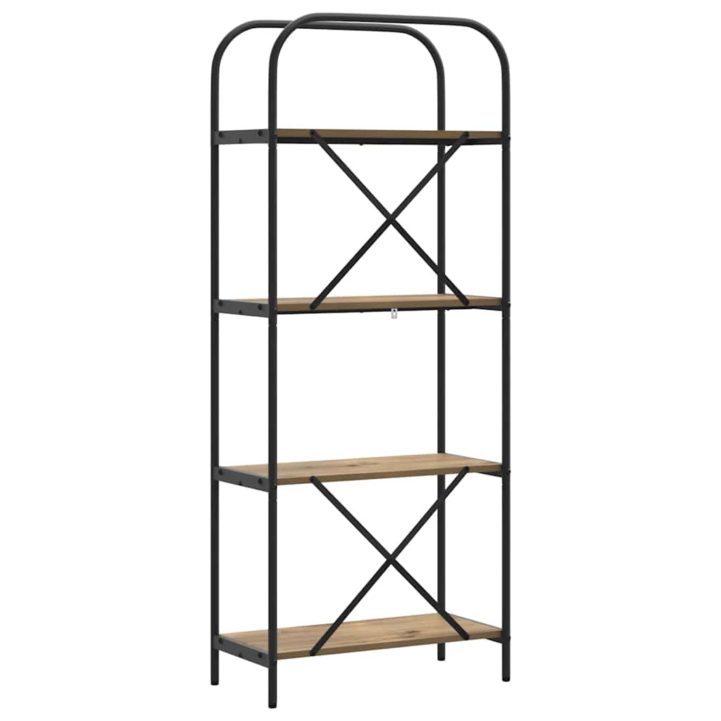 vidaXL Bookshelf 4-Tier 60 x 30 x 146 cm Engineered wood Artisan Oak