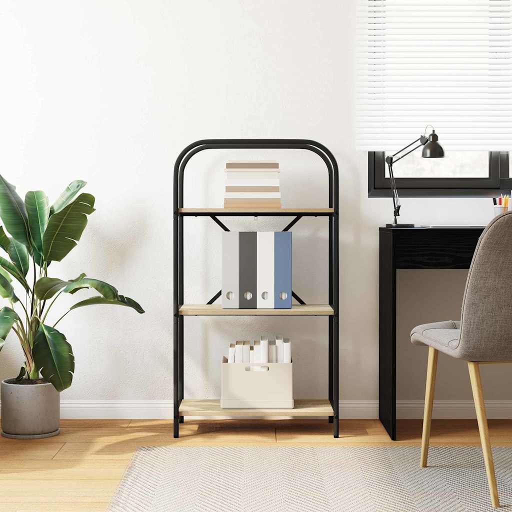 vidaXL Bookshelf 3-Tier 60 x 30 x 109 cm Engineered wood Sonoma Oak