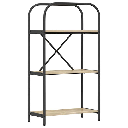 vidaXL Bookshelf 3-Tier 60 x 30 x 109 cm Engineered wood Sonoma Oak