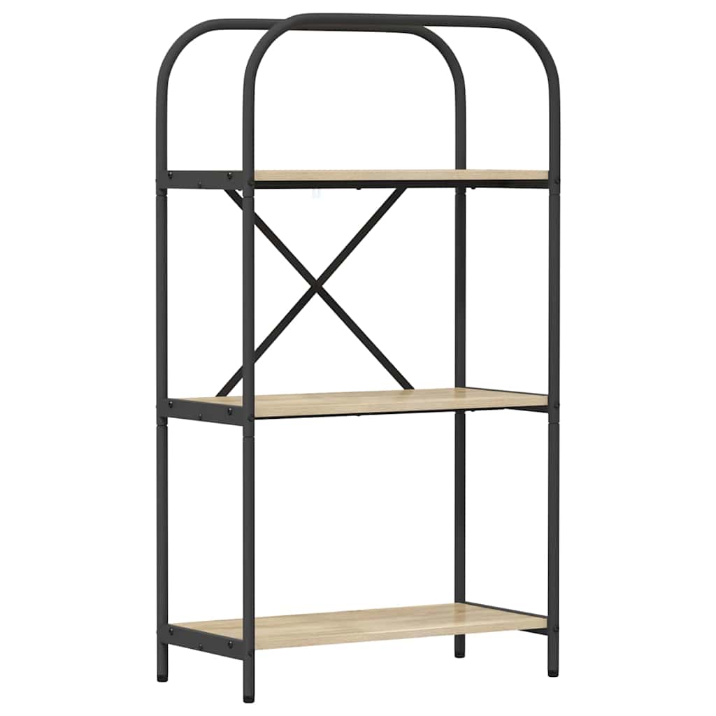 vidaXL Bookshelf 3-Tier 60 x 30 x 109 cm Engineered wood Sonoma Oak
