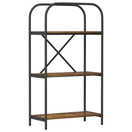 vidaXL Bookshelf 3-Tier 60 x 30 x 109 cm Engineered wood Smoked Oak