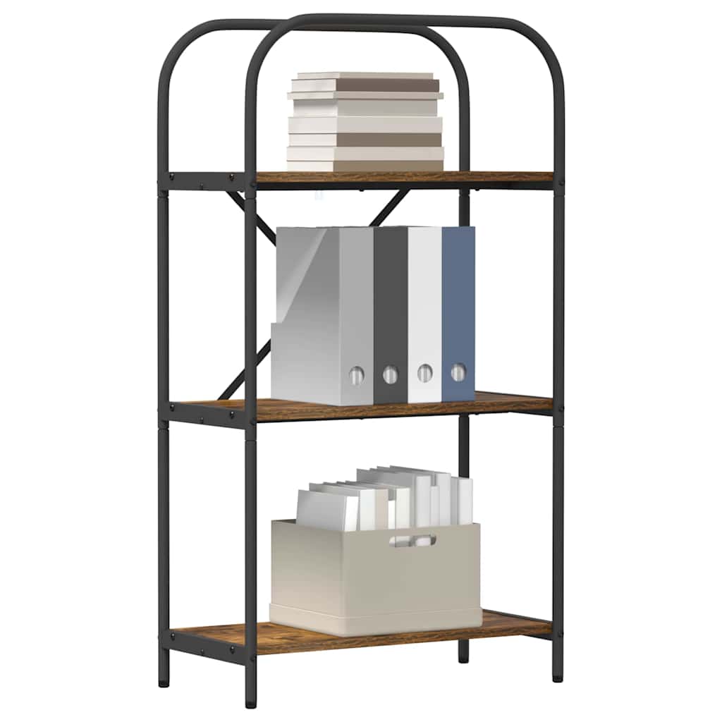 vidaXL Bookshelf Smoked Oak 60 x 30 x 109 cm Engineered wood