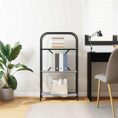 vidaXL Bookshelf 3-Tier 60 x 30 x 109 cm Engineered wood Grey Sonoma