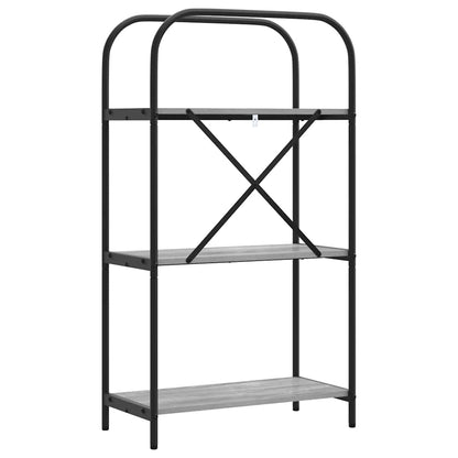 vidaXL Bookshelf 3-Tier 60 x 30 x 109 cm Engineered wood Grey Sonoma