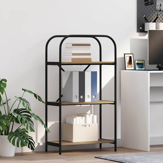 vidaXL Bookshelf 3-Tier 60 x 30 x 109 cm Engineered wood Artisan Oak