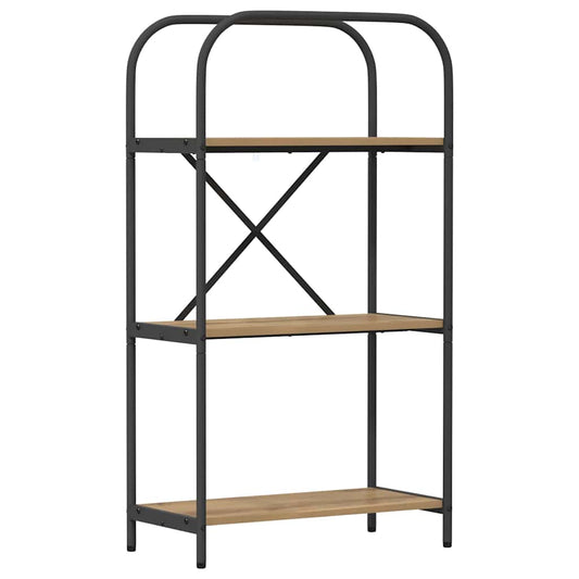 vidaXL Bookshelf 3-Tier 60 x 30 x 109 cm Engineered wood Artisan Oak