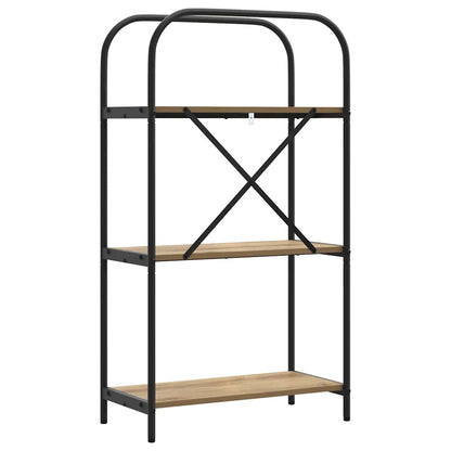 vidaXL Bookshelf 3-Tier 60 x 30 x 109 cm Engineered wood Artisan Oak