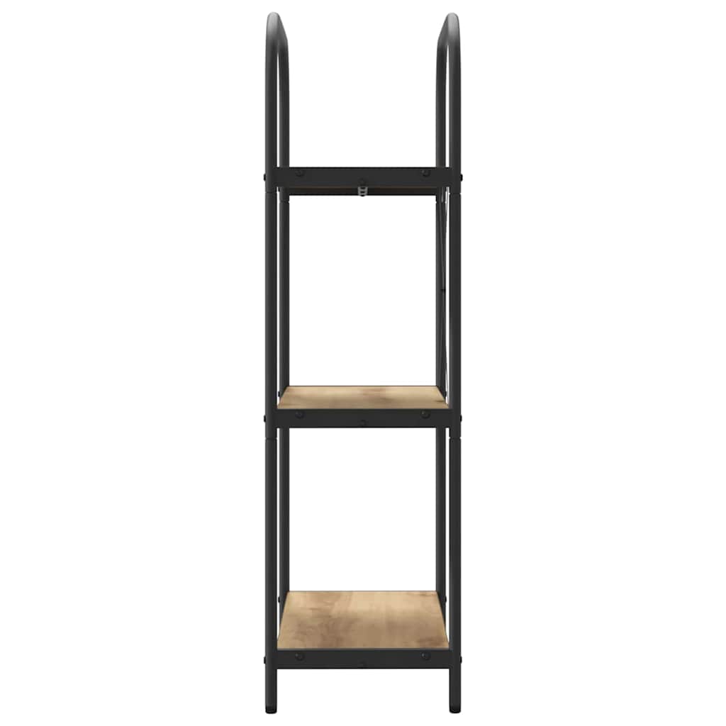 vidaXL Bookshelf 3-Tier 60 x 30 x 109 cm Engineered wood Artisan Oak